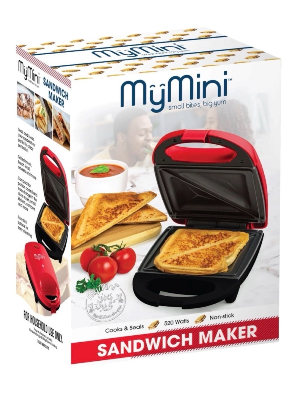 NWT MyMini Sandwich Maker Grill Dorm Food Apartment Appliance